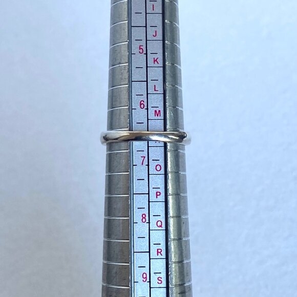 Sterling Silver 925 Black Onyx Cabochon Bypass Style Fixed Band Ring Sz 6.5 - Picture 11 of 16